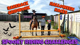 SPOOKY RIDING CHALLENGES ON OUR PONIES - Vlogoween 4