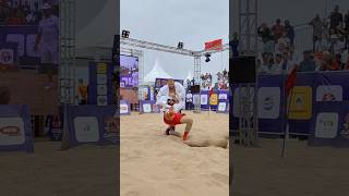 Daniel Natea wins confidently his bout at the World Beach #SAMBO Championships 2024 in #Casablanca