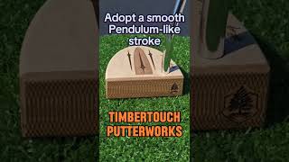 10 sec putting tip #4, pendulum stroke.  Timbertouchputterworks.com #putter #golfputting #dad #putt