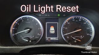 How to reset the oil light on a 2017 Toyota Highlander