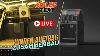 3D LED TEXT Zusammenbau🔴LiveStream🔴BambuLab