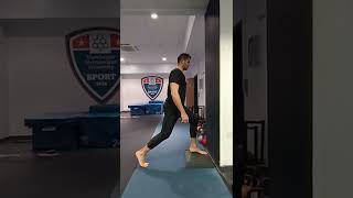 Front foot elevated split squat heel off