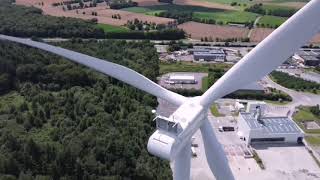 Windpark Plestan mit Vestas v110 und Nordex n90 Windkraftanlagen aus der Luft (Dji mini 2)