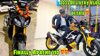 Apache Rtr 310 delivery Vlog 🔥🥳 || delivery Vlog apache Rtr 310