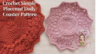 Crochet Simple Placemat Doily / Coaster Pattern