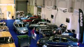 The Saab Stand Set Up at the Bristol Classic Car Show 2013