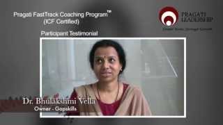 Participant Testimonial for Pragati FastTrack Coaching Program (ICF-Approved Coach-Training)