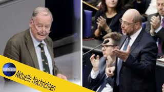 Schlagabtausch im Video: Bundestag: Erst greift Schulz Gauland an, später verlässt die AfD den Saal