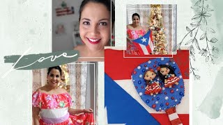 Decoré un espejo/ me vestí de Jibarita por la semana de la puertorriqueñidad