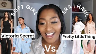 SOFT GIRL ERA! | Victoria Secret & Pretty Little Thing Haul | Pajamas