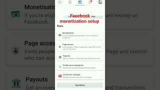 Facebook monetization setup #facebook #facebookmonetization #facebookpage #earnmoneyonline