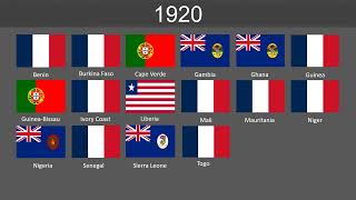 Evolution of Western Africa flags