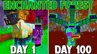 I Survived 100 Days in Minecraft's ENCHANTED FOREST