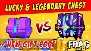 🔥 LUCKY VS LEGENDARY CHEST + GIFT CODE 😎👌 🎯 #FRAG PRO SHOOTER