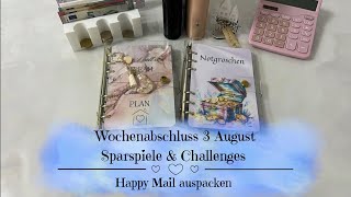 🦋Wochenabschluss 3 August | Sparspiele & Challenges | Tauschi auspacken von @mrs._minimi 🦋