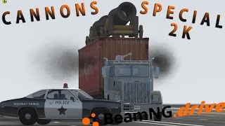 BeamNG Drive - CANNONS VS CARS, PLANES, TRUCKS #2 [ 2000 Subscribers Special ]