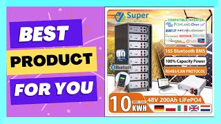 48V 200Ah LiFePO4 Battery Pack 10Kwh 6000 Cycle Bluetooth 16S 200A