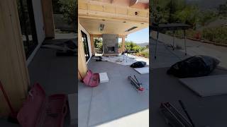 Backyard Project | Construction Progress #working #constructionwork #concrete #countertop #patio