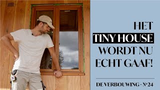 S2A24. De buitenmuren bekleden van het tiny house | Wij bouwen zelf ons droomhuis in Frankrijk