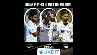 Team India are going to miss out on their three crucial players 🤯#CricketTwitter    #india #WTC #ipl