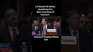 US Senator - Question? CEO Mark Zuckerberg Of Facebook..