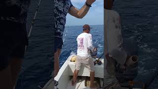 El buen Juanito, sacando su Dorado para las tiritas puro Ixtapa Fishing