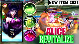 NEW SPELL FOR ALICE REVITALIZE|SOLO RANK PUSH MMR|GAMEPLAY ALICE TOP GLOBAL-mlbb-