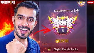 TOP 3 REGION 70,000+ RANK SCORE | BR RANK V BADGE PHONE PLAYER 😎| FREE FIRE LIVE🔴