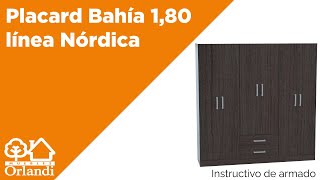 Placard Bahía 1.80 Linea Nórdica Orlandi - Instructivo del armado