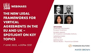 The Legal 500 Webinars: The new legal frameworks for vertical agreements in the EU and UK