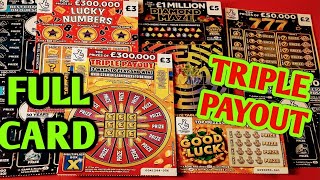 FULL CARD..DIAMOND MAZE...GOOD LUCK"...777 GREEN...BEST CHANCE £30...TRIPLE PAYOUT