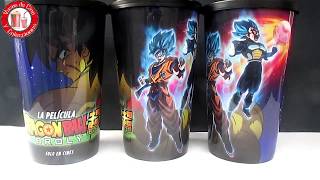 Dragon Ball Super Broly. Vaso y cubeta Cinepolis (esperen segunda parte). Vasos de cine.