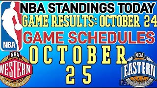 NBA Standings & Game Result Today | October 24, 2024 #nba #standings #games #results #schedule