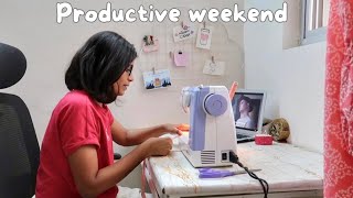 weekend vlog |sewing