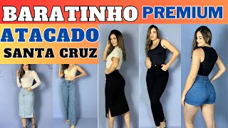 🛍️❤️ BARATINHO NO ATACADO SANTA CRUZ JEANS FEMININO FÁBRICA SHORT CALÇA COLETES SAIA CURTA E LONGA