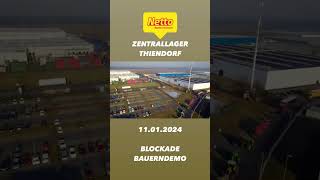 Blokade am 11.01.2024 | "Netto" Zentrallager Thiendorf, Sachsen, Deutschland | #Bauernprotest