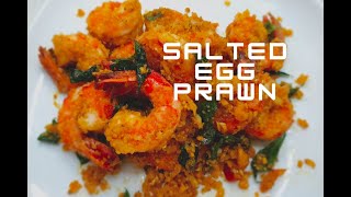 Salted Egg Yolk Prawns - 咸蛋虾 - Tôm Trứng Muối Singapore - Easy and Delicious