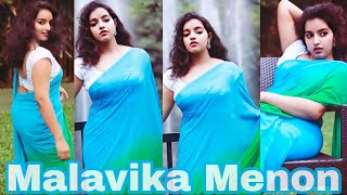 Beautiful South Indian Actress Malavika Menon in Saree