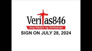 DZRV-AM Veritas 846 Sign ON July 28, 2024