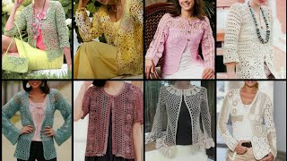 Gorgeous Latest Designs of Crochet Cardigans  jackets Lace jackets granny Square pattern / UK - US