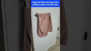 Hand Towel VS. Toddlers- No Falling on the floor!