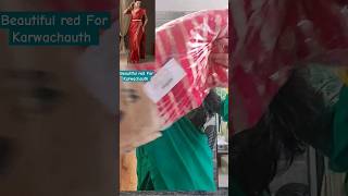 Red Saree For Karwachauth #unboxing #unboxingvideo #shorts #youtubeshorts #ytshorts #viralshorts #yt