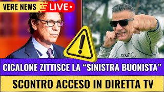 CICALONE URLA in TV alle ACCUSE "LA SINISTRA IN ERRORE e i MIEI VIDEO NON SONO VIOLENTI!" state MUTI