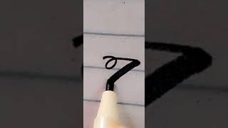 alphabet Z writing with cut marker