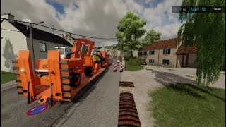 New garden project/transporting excavators/placing hedge around the yard |Public Work |Fs22 |Ps4