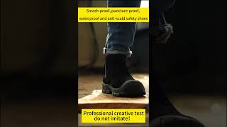 Safety shoe quality testing0233#steeltoeshoes #sneakers #safetyfootwear