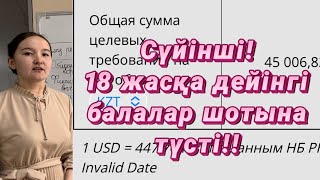 18 жасқа дейінгі балаларды тіркеу. Ұлттық қордан түскен ақшаны тексеру.