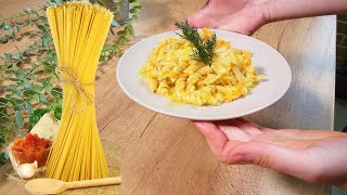 Рецепт ужина на скорую руку! Вкуснейшие макароны с овощами в сливках🍝🥕🧀