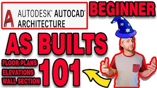 AUTOCAD ARCHITECTURE 2019/20/21/22 - HOW TO FULL SET OF AS BUILT PART 6 OF 11!