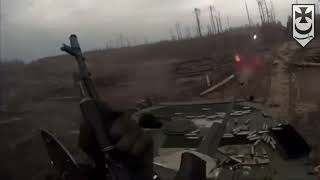 BMP-2 fires at Russian positions. Kremin forest, Luhansk region.